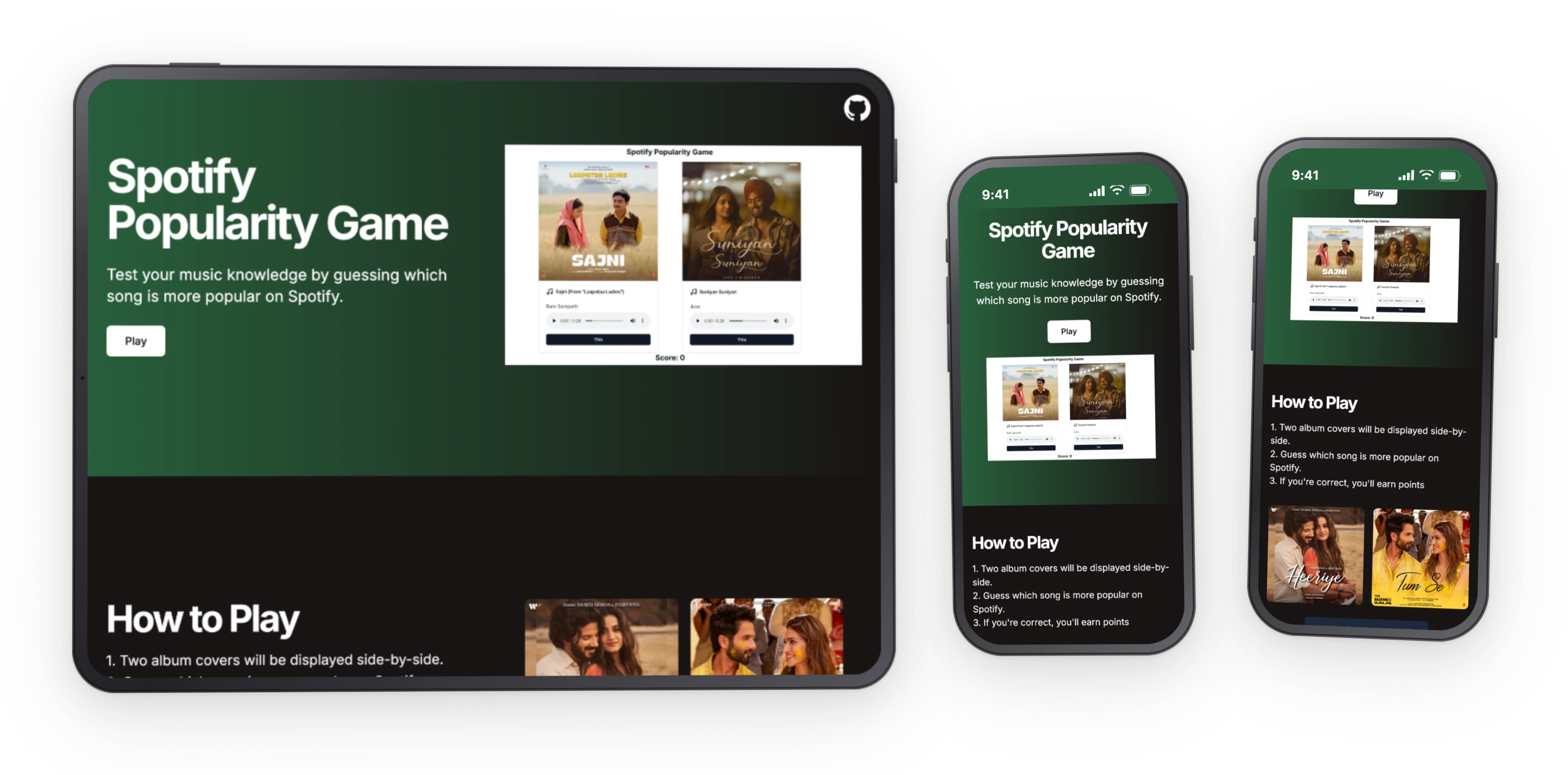Spotify Popularity Game
